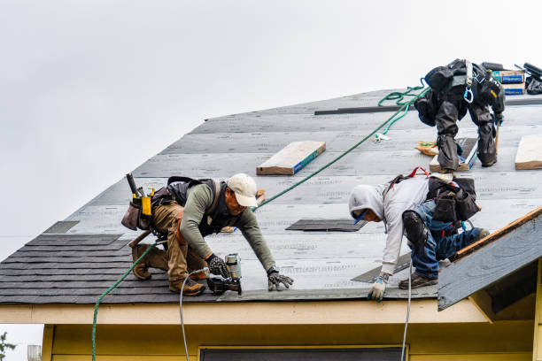 Professional Gutter Installation technician working in Doylestown, OH